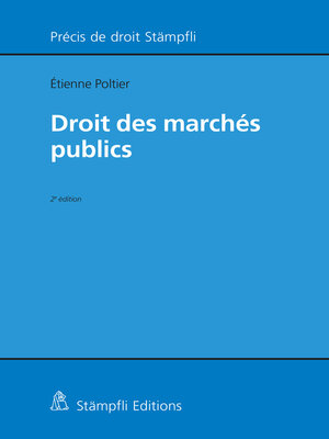 cover image of Droit des marchés publics